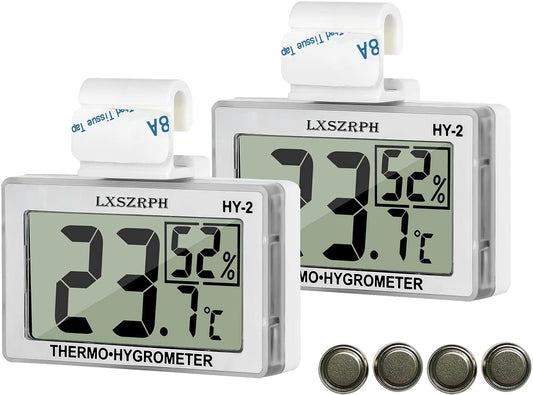 "Keep Your Reptiles Happy! 🦎🌡️ Get Our 2-Pack Digital Hygrometer Thermometer with LCD Display for Perfect Temperature & Humidity in Your Terrarium! #ReptileCare #TerrariumEssentials"