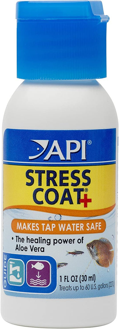 🌊🐠 Transform your aquarium with API STRESS COAT! 🐟✨ 16 oz of ultimate water conditioner for happy, healthy fish! 💧💙 #AquariumCare #FishTankEssentials