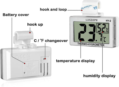 "Keep Your Reptiles Happy! 🦎🌡️ Get Our 2-Pack Digital Hygrometer Thermometer with LCD Display for Perfect Temperature & Humidity in Your Terrarium! #ReptileCare #TerrariumEssentials"