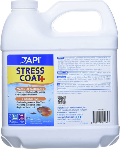 🌊🐠 Transform your aquarium with API STRESS COAT! 🐟✨ 16 oz of ultimate water conditioner for happy, healthy fish! 💧💙 #AquariumCare #FishTankEssentials