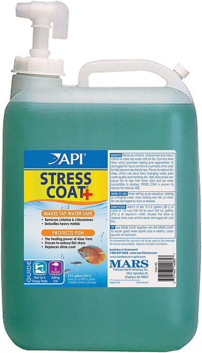 🌊🐠 Transform your aquarium with API STRESS COAT! 🐟✨ 16 oz of ultimate water conditioner for happy, healthy fish! 💧💙 #AquariumCare #FishTankEssentials