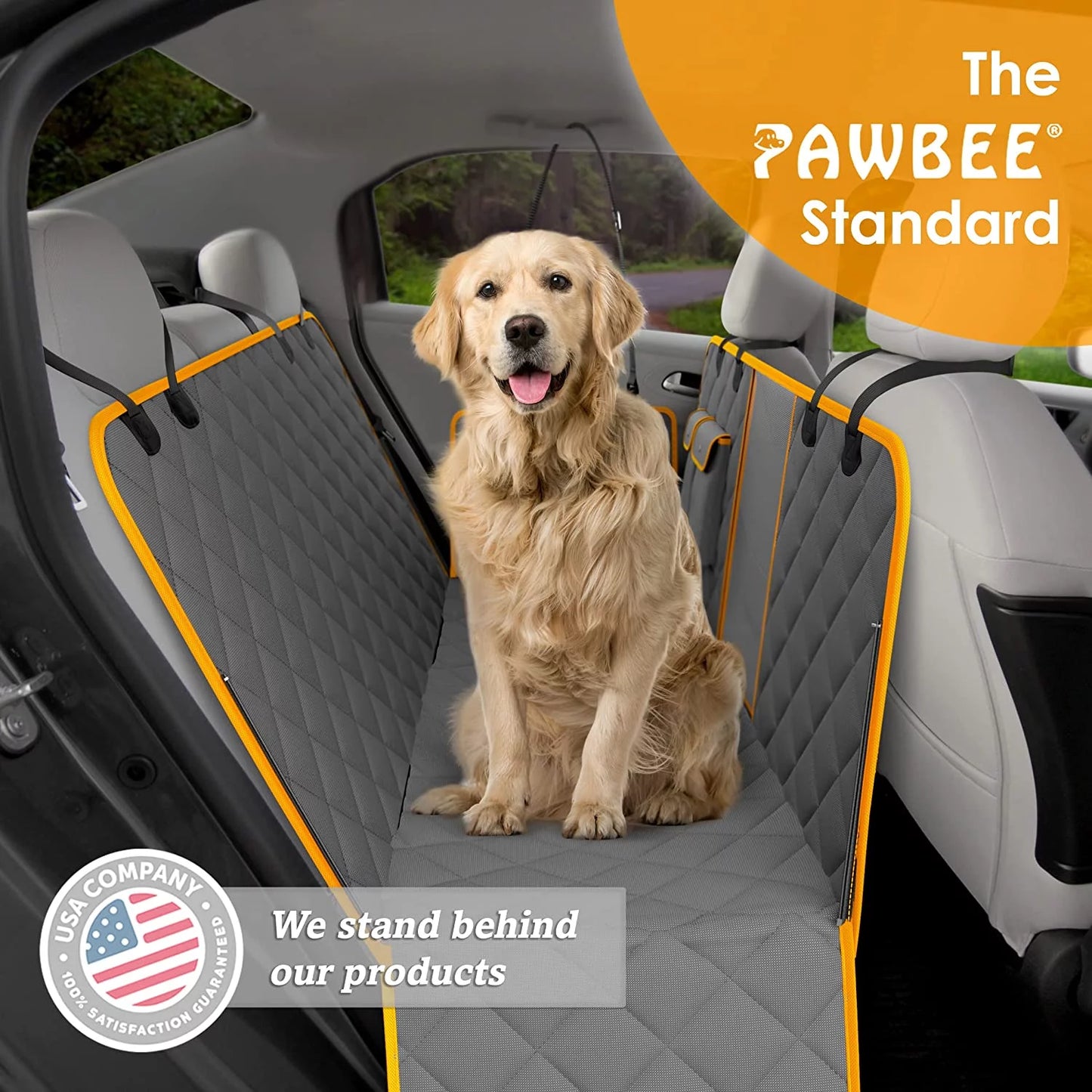 Dog Car Seat Cover – Nonslip & Scratchproof Dog Seat Covers for Cars – Waterproof Car Seat Covers for Dogs with Bonus Car Seat Belt – SUV, Trucks & Car Hammock for Dogs with Front Mesh Window