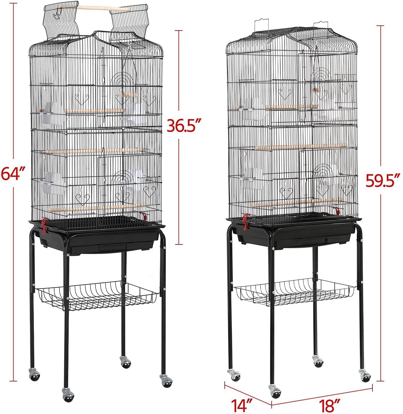 🌟🦜 Elevate Your Feathered Friends' Lifestyle! Check out the Yaheetech 64-Inch Open Top Bird Cage with Rolling Stand - Perfect for Parrots, Lovebirds, Finches & More! 🐦✨ #BirdLovers #PetCage #HappyBirds