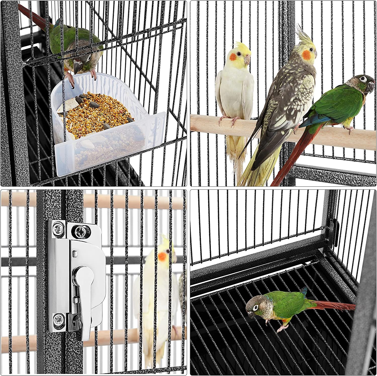 "🏰✨ Elevate Your Feathered Friends' Home! Check out the Yaheetech 54-Inch Wrought Iron Bird Cage - Perfect for Parrots, Parakeets & More! 🦜💚 #BirdCage #PetLovers"