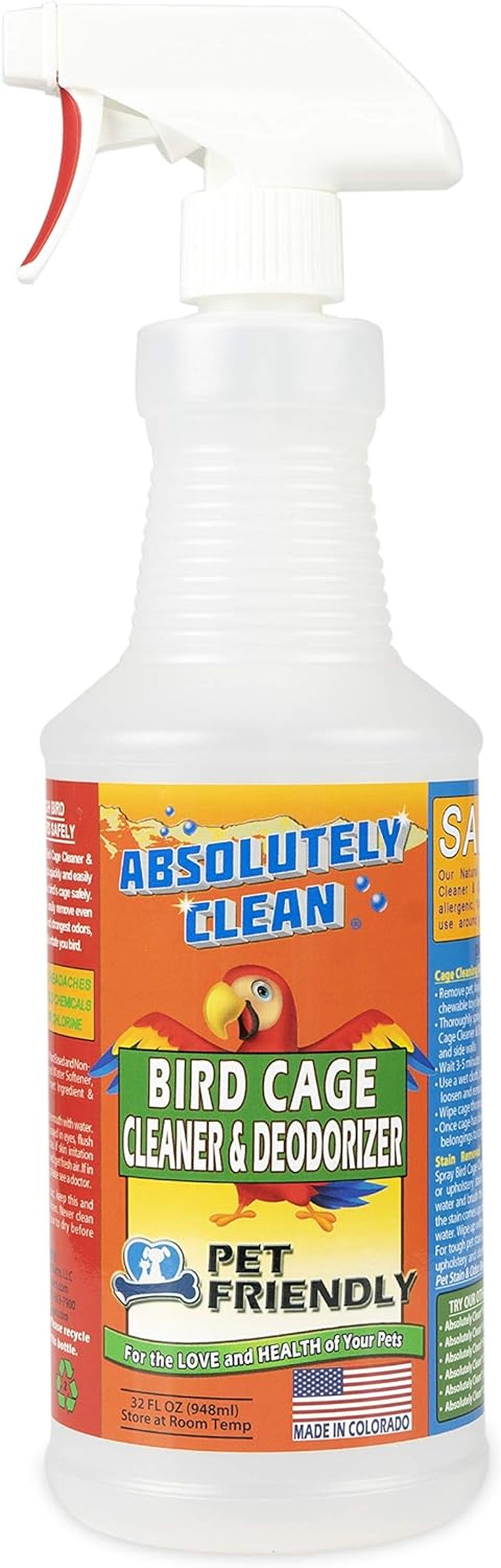 🌟 Say Goodbye to Bird Messes! 🐦✨ Our Amazing Bird Cage Cleaner & Deodorizer is a breeze to use—just spray and wipe! 🌿🇺🇸 Made in the USA, this 16oz pack of 2 makes cleaning quick and easy! 🧼💚 #BirdCare #CleanHome