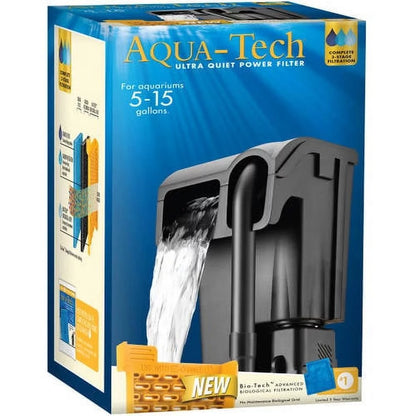 "Keep Your Aquarium Crystal Clear with the Aqua-Tech 5-15 Power Filter! 🐠💧"