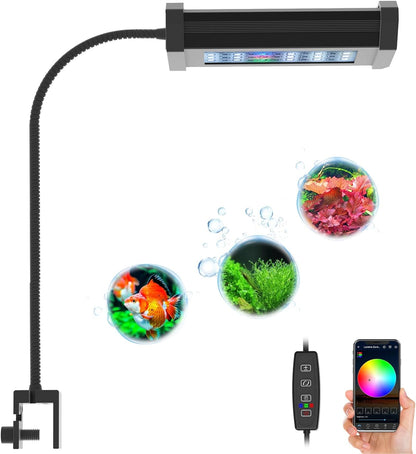 "Transform Your Nano Tank! 🌊✨ Lominie Clip-On Aquarium Light with Timer - Perfect Full Spectrum Coral Glow for Small Saltwater Fish Tanks! 🐠💡"