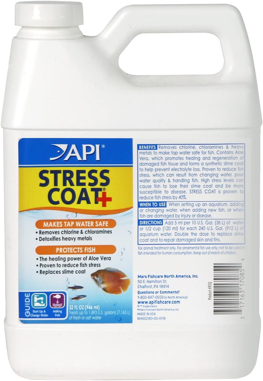 🌊🐠 Transform your aquarium with API STRESS COAT! 🐟✨ 16 oz of ultimate water conditioner for happy, healthy fish! 💧💙 #AquariumCare #FishTankEssentials