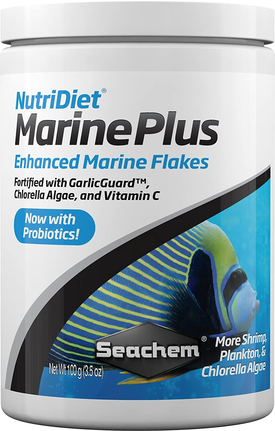 "Boost Your Fish's Health with Seachem Nutridiet Marine Plus Flakes! 🐠✨ Probiotic Formula with Entice - 100G of Pure Goodness!"