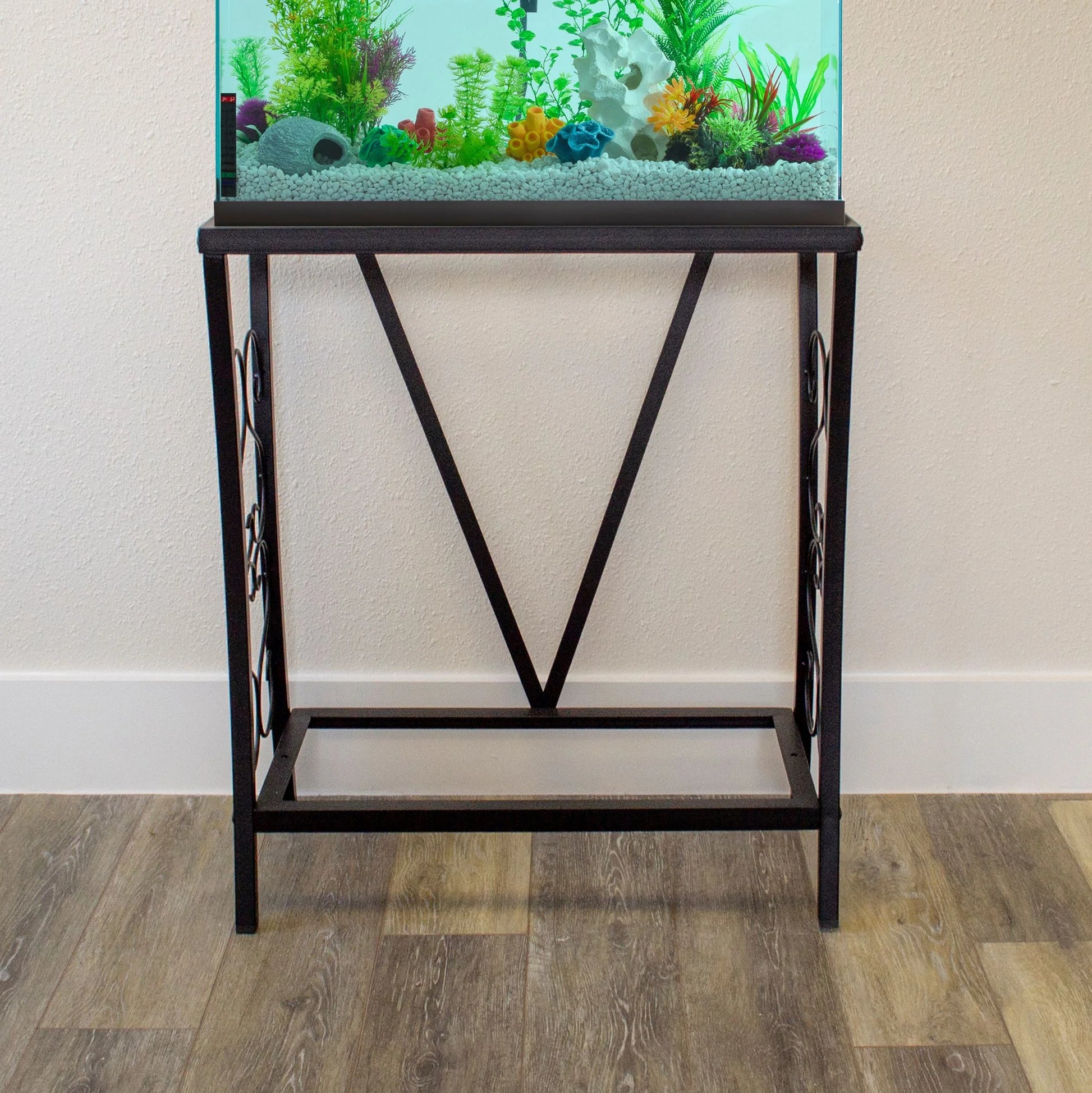 "Transform Your Aquarium Setup with the Aquatic Fundamentals 20 Gallon Metal Stand!"