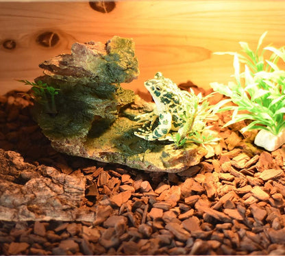 "Transform Your Reptile's Home with OMEM's Stylish Small Hide! 🦎🌿 Perfect for Turtles & Humid Habitats - Featuring a Stunning Red Soil Design!"