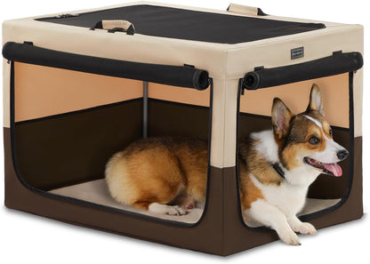 "🐾 Travel in Style with the Petsfit 24" Soft Dog Crate! 🐶✨ Adjustable, Chew-Proof Mesh Windows & Cozy Mat – Perfect for Indoor & Outdoor Adventures! 🏕️🖤 #PetTravel #DogLovers"