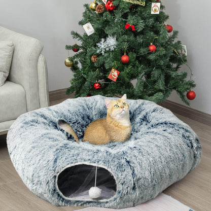 🐾🎉 Ultimate Fun for Your Furry Friends! 🌙 Introducing the AUOON Cat Tunnel Bed - a cozy playground with a central mat! Perfect for kittens, puppies, rabbits, and more! 🐱🐶💙 #PetPlaytime #CatLovers #HappyPets