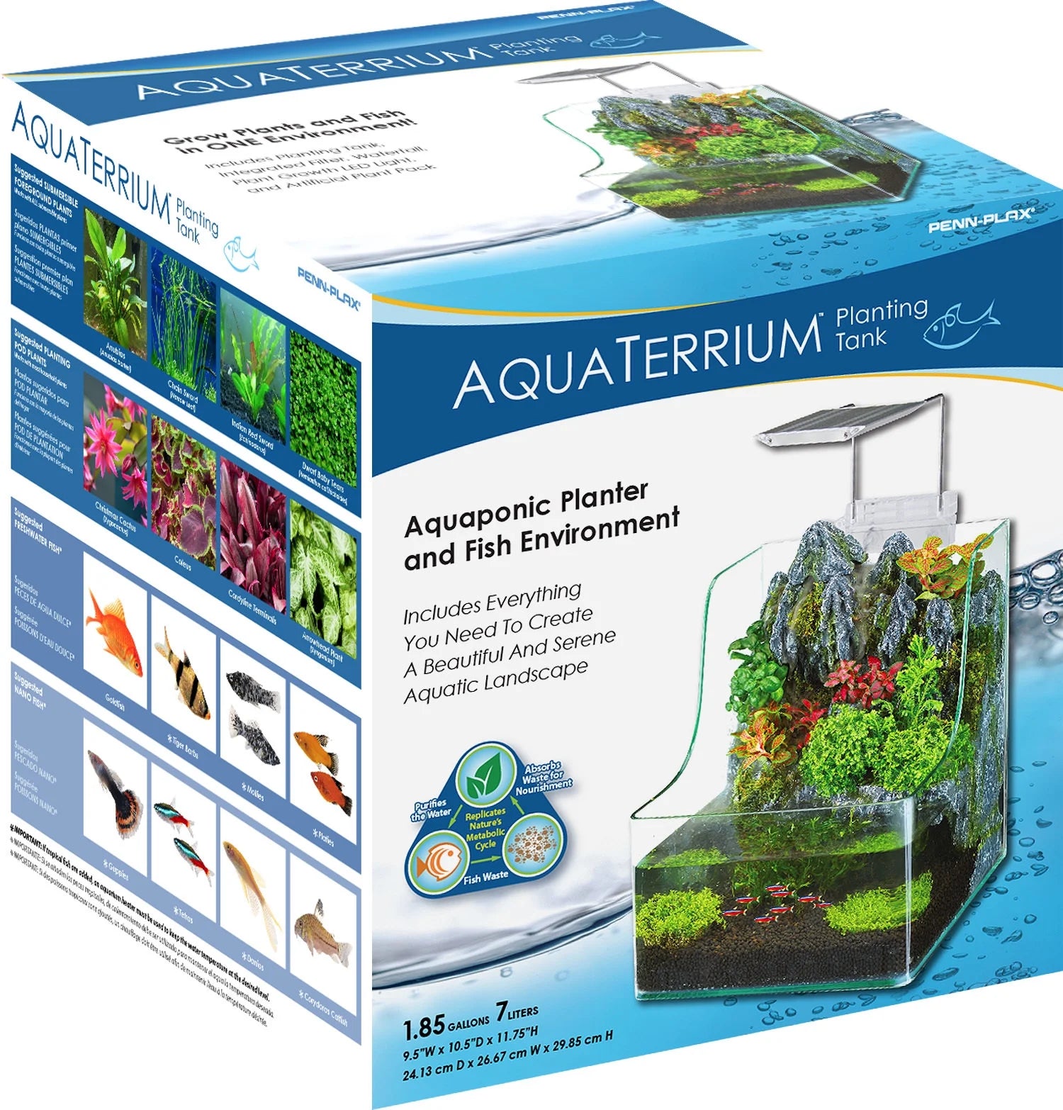 🌿🐠 Transform your space with the Penn-Plax Aquaterrium Tank! Perfect for live plants and fish, this stunning 1.85-gallon hydroponic glass aquarium is a must-have for any aquatic lover! 💧✨ #AquariumGoals #PlantLife #FishTank