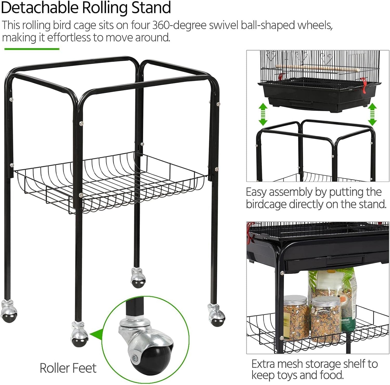 🌟🦜 Elevate Your Feathered Friends' Lifestyle! Check out the Yaheetech 64-Inch Open Top Bird Cage with Rolling Stand - Perfect for Parrots, Lovebirds, Finches & More! 🐦✨ #BirdLovers #PetCage #HappyBirds