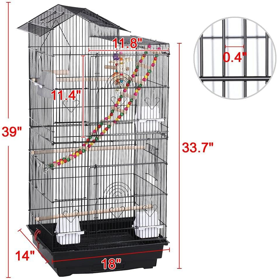 "🏠🐦 Elevate Your Feathered Friend's Home! Check out the Yaheetech 39-Inch Large Flight Parrot Cage - Perfect for Quakers, Cockatiels, and More! 🦜✨ #BirdLovers #PetCage #HappyBirds"