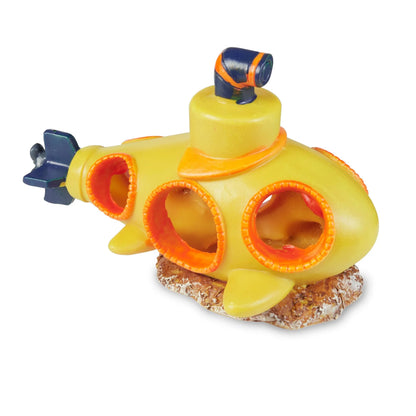 "🌟 Dive into Fun with the Aqua Culture Yellow Submarine! 🐠✨ Glow in the Dark Aquarium Ornament!"