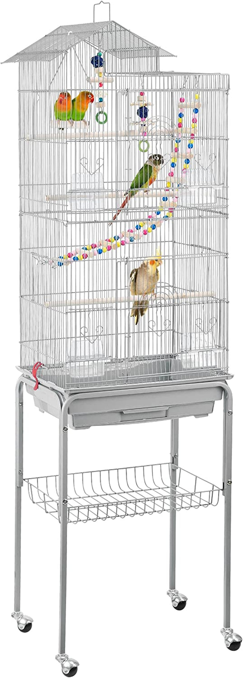 "🐦✨ Elevate Your Feathered Friend's Home! Check out the Yaheetech 64-Inch Open Top Bird Cage - Perfect for Parrots, Lovebirds, and Budgies! 🐥💕 #BirdCage #PetLovers #HappyBirds"