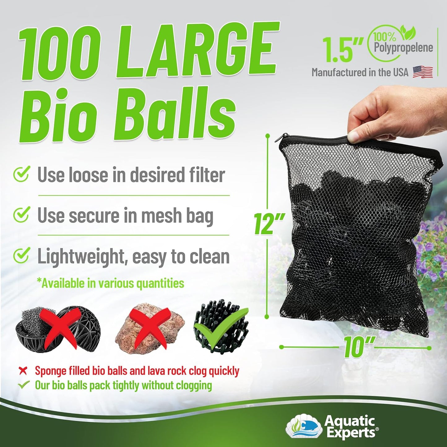 🌊 Enhance Your Pond & Aquarium with 100 Bio Balls! 🐠 Perfect for Outdoor Filters - Get Your Bulk Pack Now! 💧 #AquaticExperts #PondLife #AquariumCare