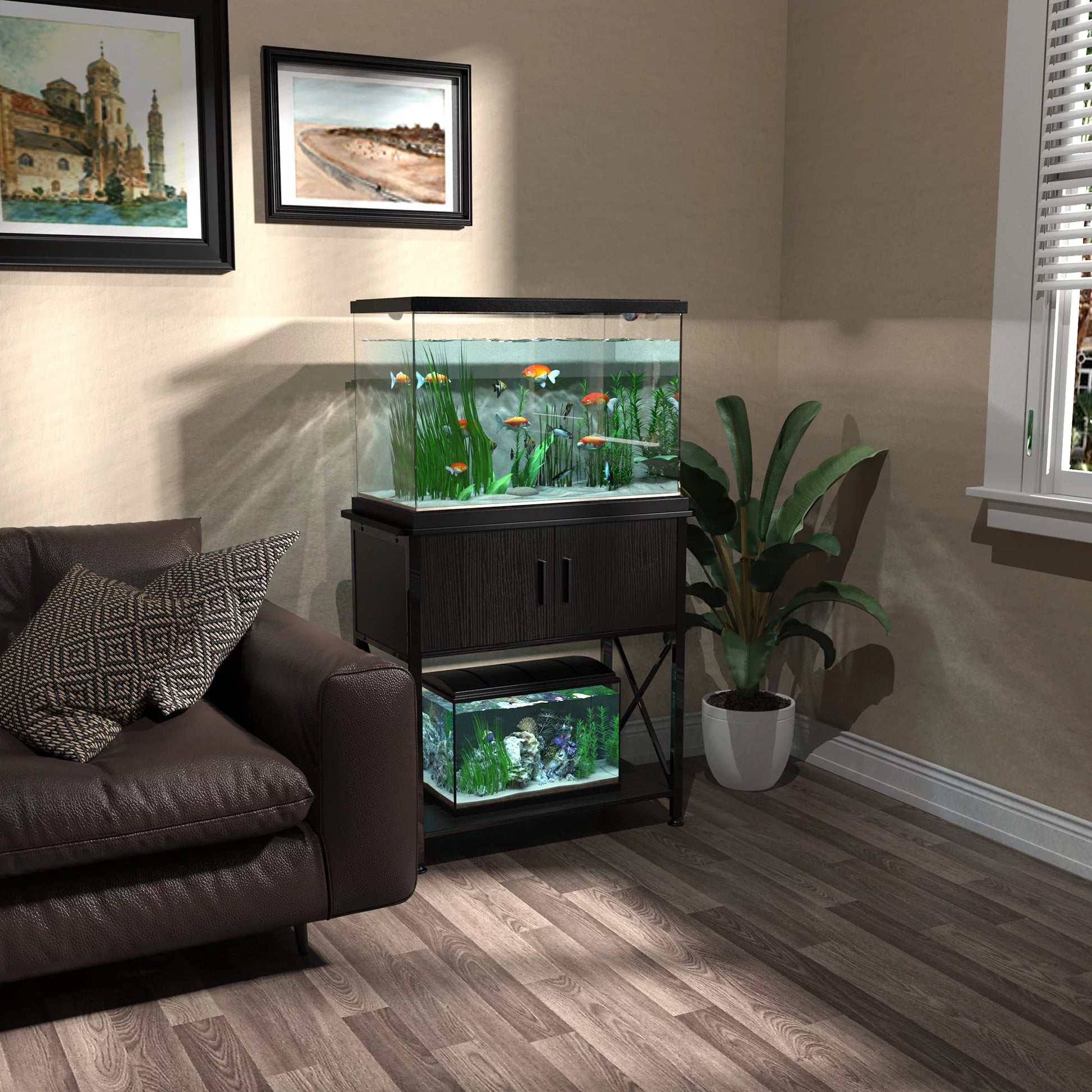 "Transform Your Aquarium Setup! 🐠✨ Check out the GDLF Metal Fish Tank Stand for 20 Gallon Long – Perfect for Storage & Style! #Aquarium #FishTank #HomeDecor"