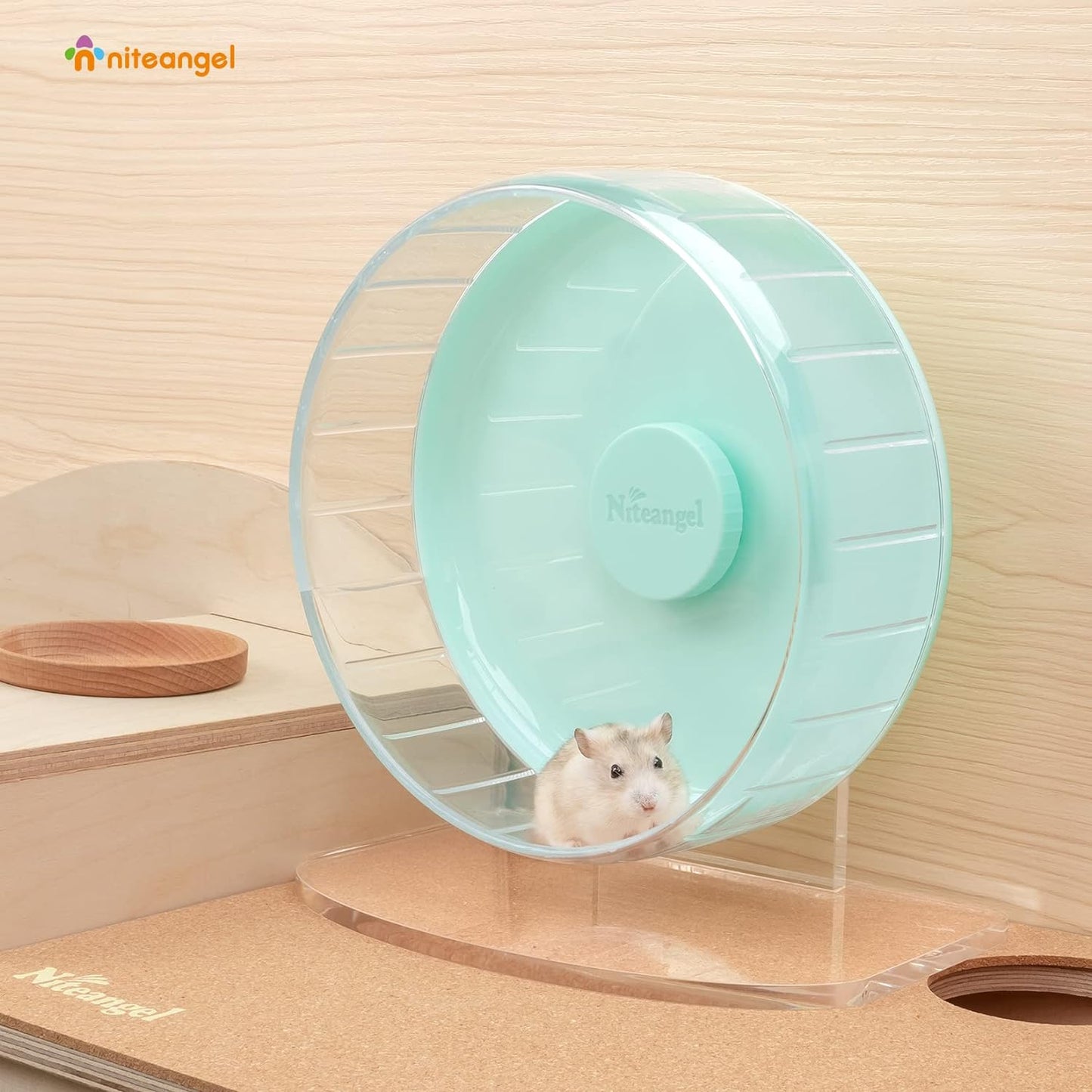 🌟 Keep Your Furry Friend Active! 🌟 Check out the Niteangel Super-Silent Hamster Wheel 🐹💚 Perfect for hamsters, gerbils, and mice! Adjustable stand & ultra-quiet for endless fun! #PetLovers #HamsterLife #SmallAnimalJoy