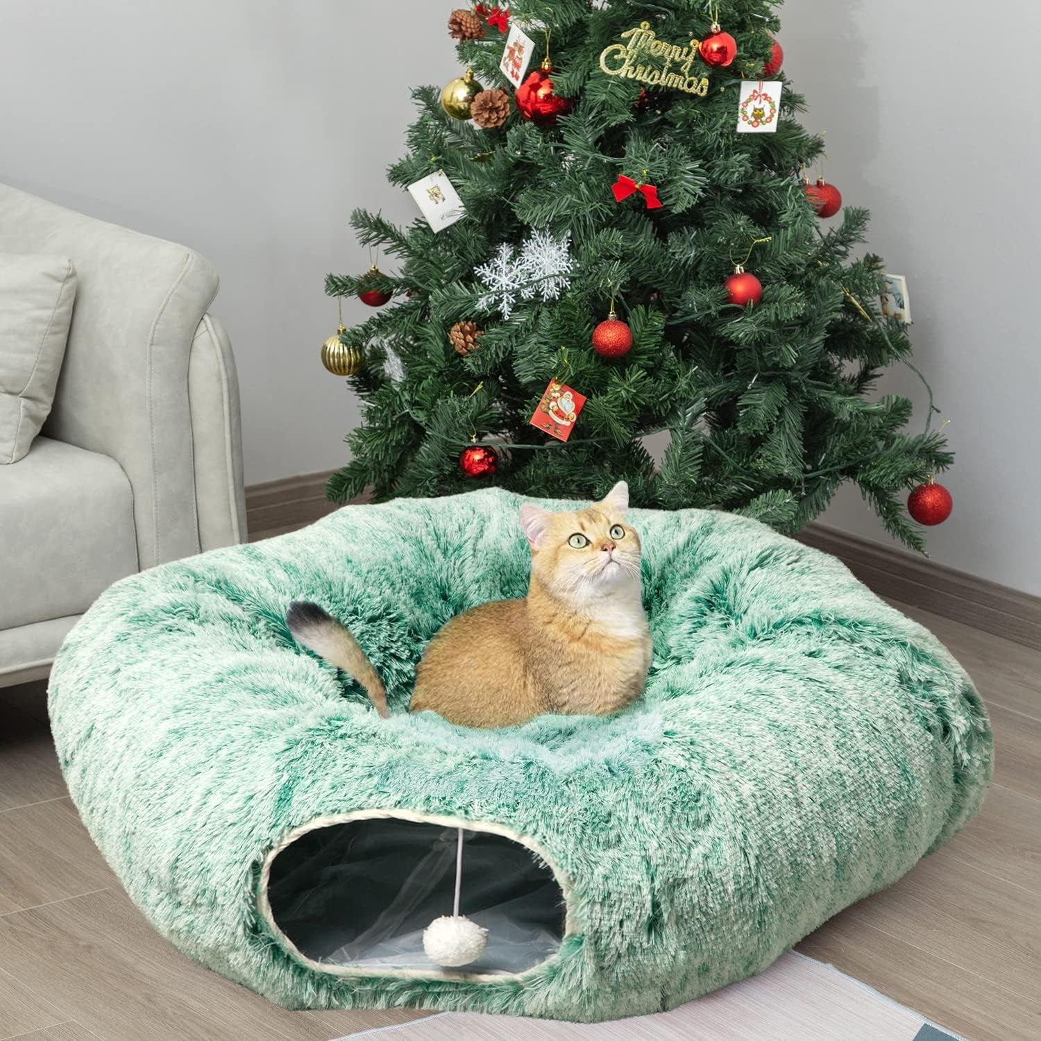 🐾🎉 Ultimate Fun for Your Furry Friends! 🌙 Introducing the AUOON Cat Tunnel Bed - a cozy playground with a central mat! Perfect for kittens, puppies, rabbits, and more! 🐱🐶💙 #PetPlaytime #CatLovers #HappyPets