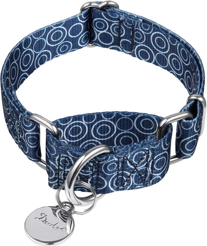 🎨✨ Stylish & Comfy Martingale Dog Collar! 🌈🐾 Perfect for Medium & Large Pups - Soft, No Pull Design with a Gorgeous Blue White Plaid Oil Painting Pattern! 🐶💙 #DogFashion #PetStyle