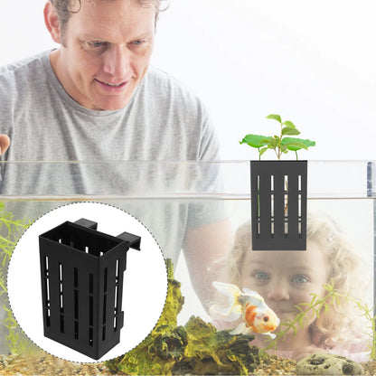 "🌿 Enhance Your Fish Tank with These 4 Pcs Plastic Plant Holders! Perfect for Aquatic Plants & Easy to Hang! 🐠💧"