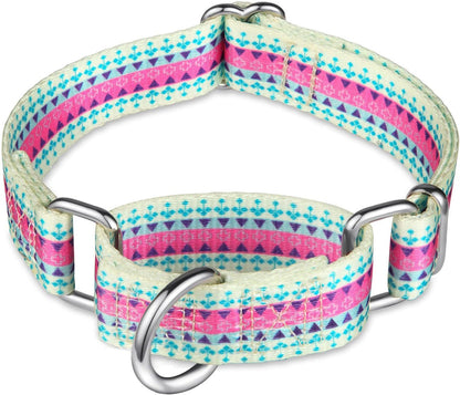 🎨✨ Stylish & Comfy Martingale Dog Collar! 🌈🐾 Perfect for Medium & Large Pups - Soft, No Pull Design with a Gorgeous Blue White Plaid Oil Painting Pattern! 🐶💙 #DogFashion #PetStyle