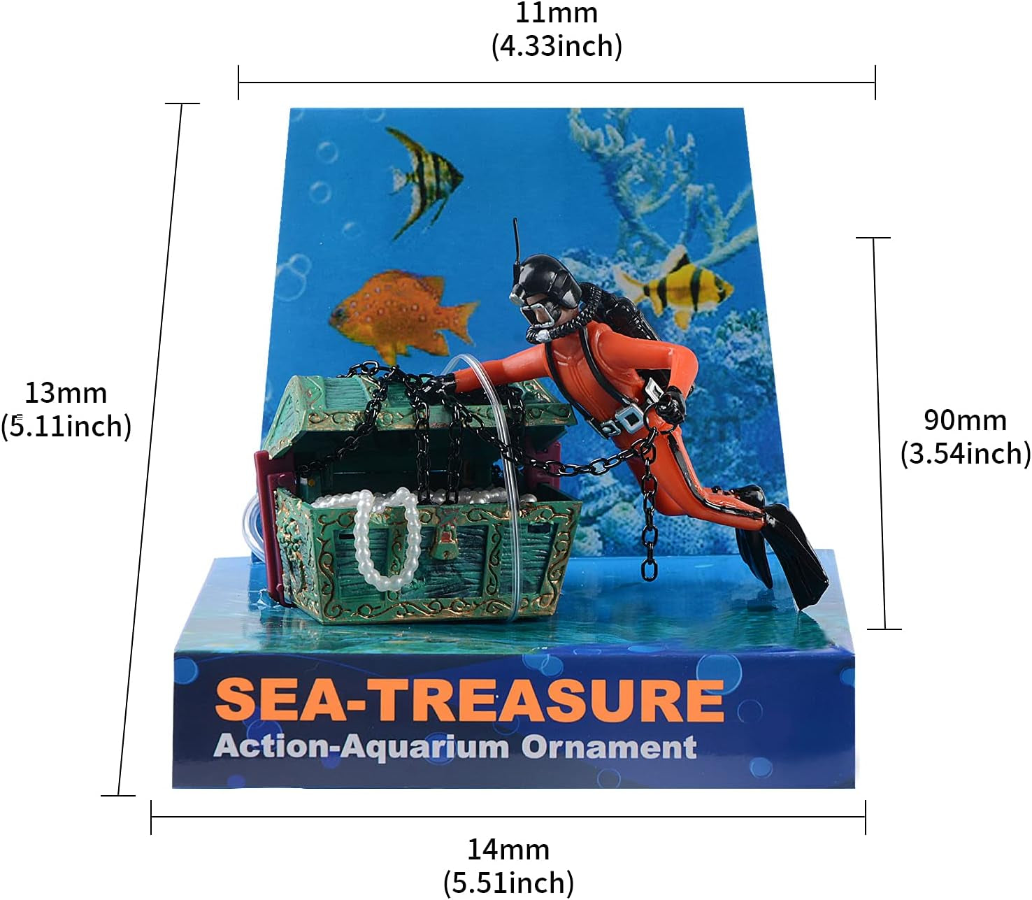 🌊🐠 Dive into fun with our Action Aquarium Treasure Chest Diver! 💦✨ This floating bubbler brings life to your fish tank with vibrant movement! 🐟💖 #AquariumDecor #FishTankFun