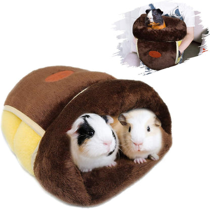 "🐹💕 Snuggle Time! Discover the YUEPET Cozy Cave Bed for your furry friends! Perfect for guinea pigs, squirrels, and more! 🏡✨ #SmallAnimalLove #CozyCave"