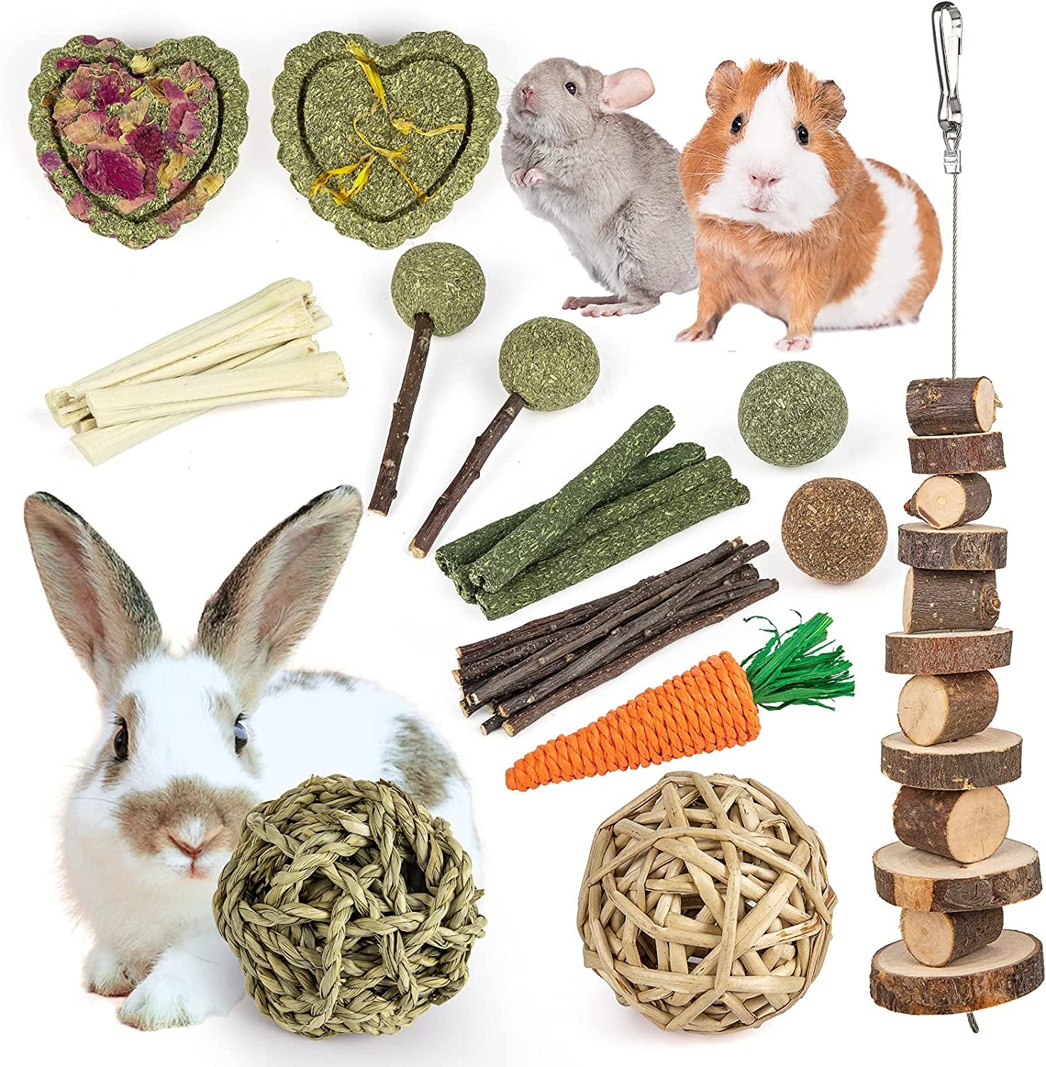 "🐰✨ Treat Your Furry Friends with Sofier's Handmade Natural Chews! Perfect for Bunnies, Guinea Pigs, Hamsters & More! 🍏🌿 #PetLovers #SmallAnimalToys"