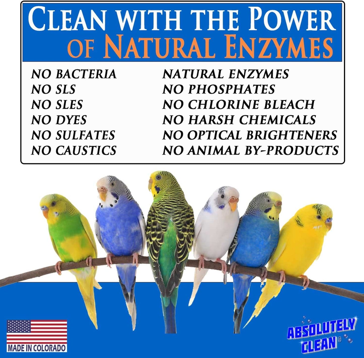 🌟 Say Goodbye to Bird Messes! 🐦✨ Our Amazing Bird Cage Cleaner & Deodorizer is a breeze to use—just spray and wipe! 🌿🇺🇸 Made in the USA, this 16oz pack of 2 makes cleaning quick and easy! 🧼💚 #BirdCare #CleanHome