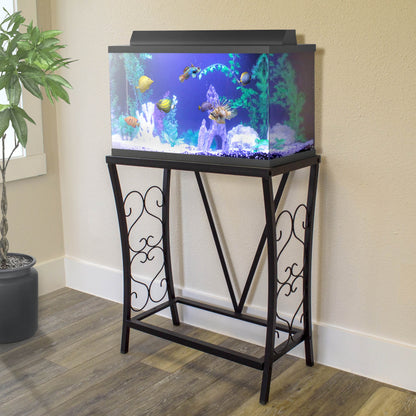 "Transform Your Aquarium Setup with the Aquatic Fundamentals 20 Gallon Metal Stand!"