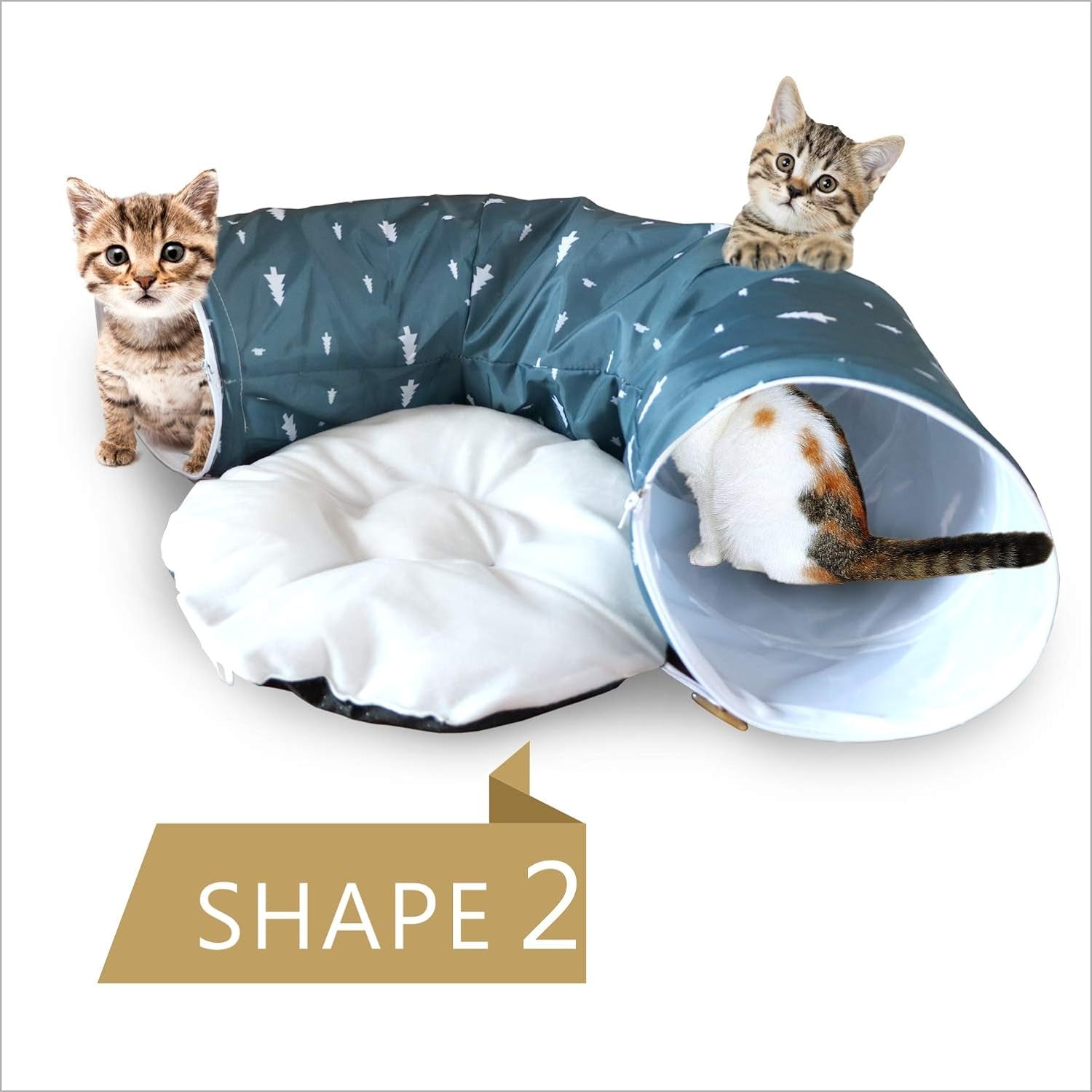 🐾🎉 Ultimate Fun for Your Furry Friends! 🌙 Introducing the AUOON Cat Tunnel Bed - a cozy playground with a central mat! Perfect for kittens, puppies, rabbits, and more! 🐱🐶💙 #PetPlaytime #CatLovers #HappyPets