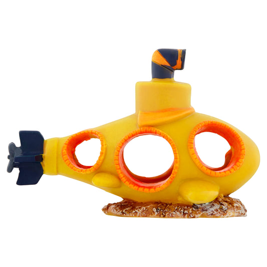 "🌟 Dive into Fun with the Aqua Culture Yellow Submarine! 🐠✨ Glow in the Dark Aquarium Ornament!"