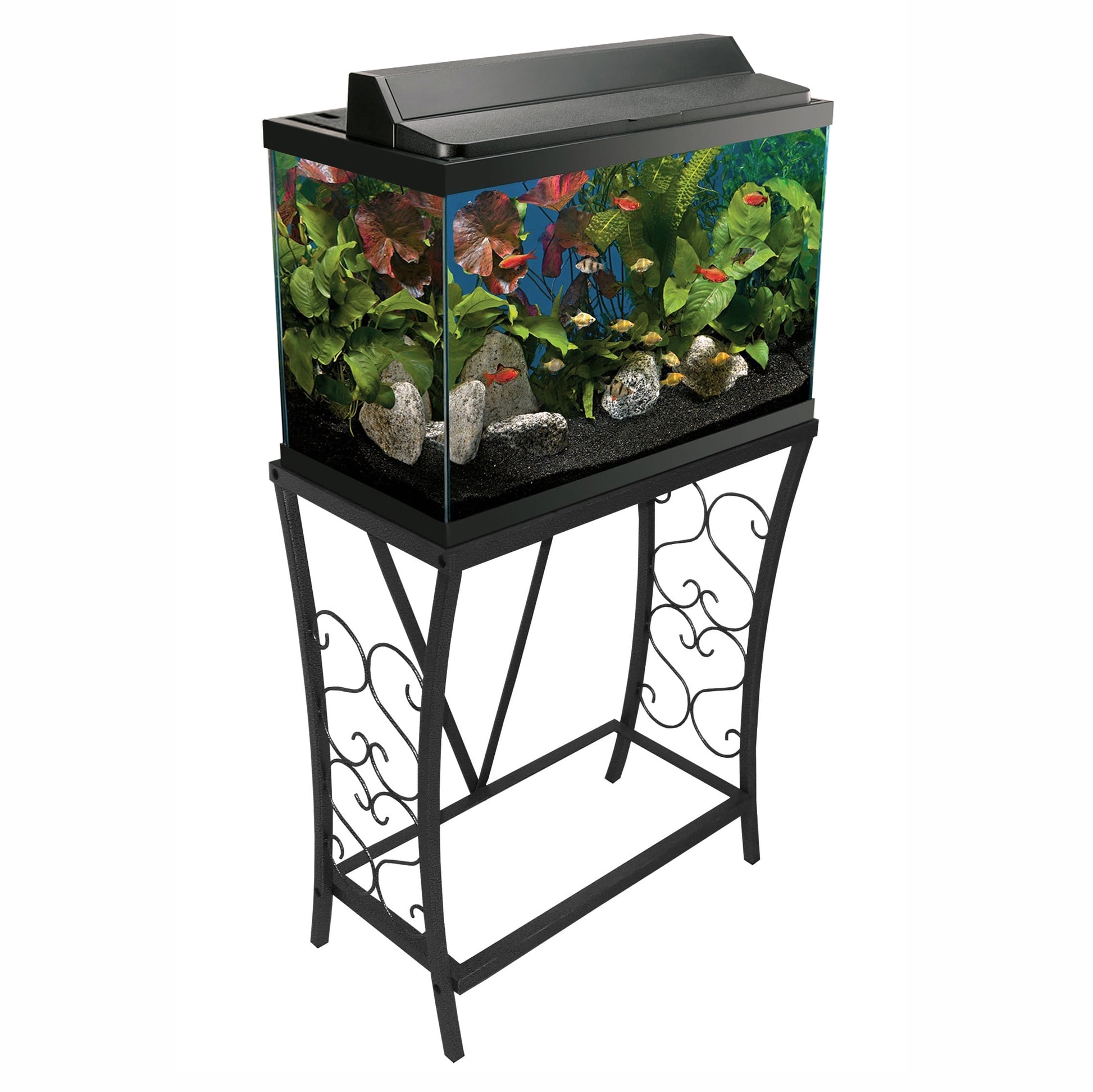 "Transform Your Aquarium Setup with the Aquatic Fundamentals 20 Gallon Metal Stand!"