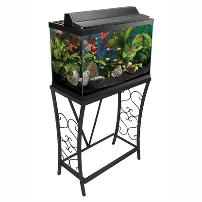 "Transform Your Aquarium Setup with the Aquatic Fundamentals 20 Gallon Metal Stand!"