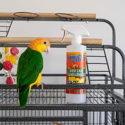 🌟 Say Goodbye to Bird Messes! 🐦✨ Our Amazing Bird Cage Cleaner & Deodorizer is a breeze to use—just spray and wipe! 🌿🇺🇸 Made in the USA, this 16oz pack of 2 makes cleaning quick and easy! 🧼💚 #BirdCare #CleanHome