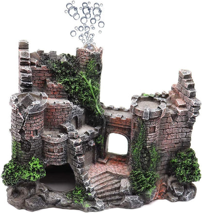 🏰✨ Transform Your Aquarium with Our Stunning Resin Castle Decoration! Perfect Hideout for Betta, Shrimp, and Turtles! 🐠🐢 #AquariumDecor #FishTankAccessories