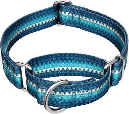 🎨✨ Stylish & Comfy Martingale Dog Collar! 🌈🐾 Perfect for Medium & Large Pups - Soft, No Pull Design with a Gorgeous Blue White Plaid Oil Painting Pattern! 🐶💙 #DogFashion #PetStyle