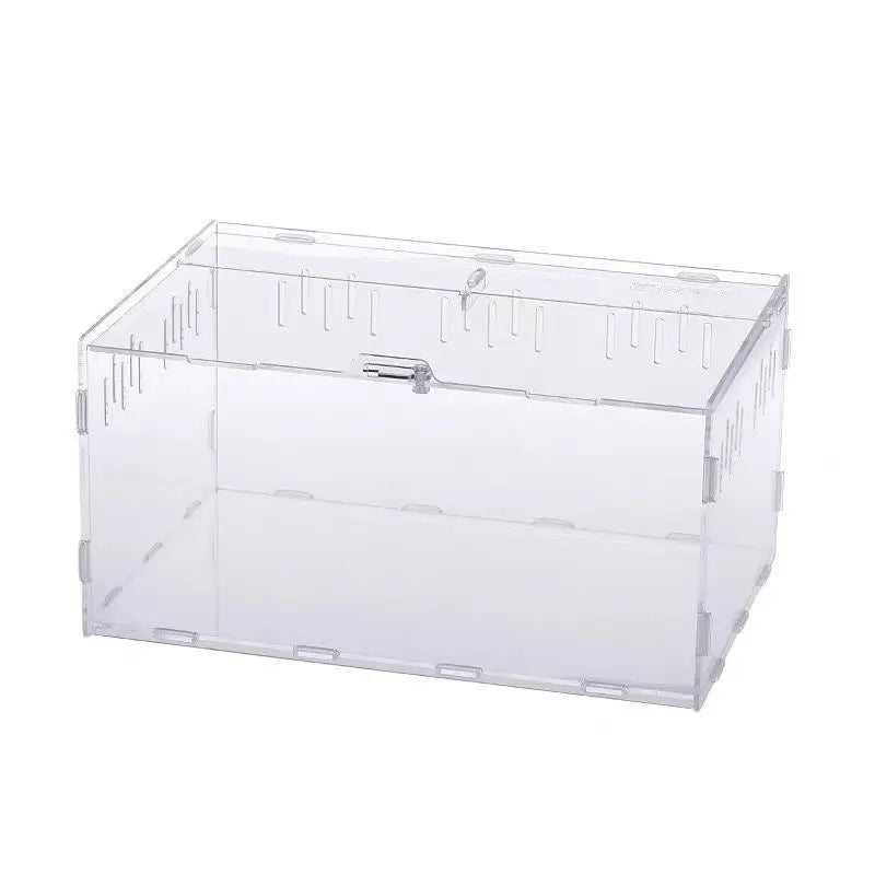 "🐢🦎 Perfect Home for Your Reptiles! Transparent Acrylic Breeding Box for Lizards & Turtles - Safe, Stylish & Organic! 🌱✨"