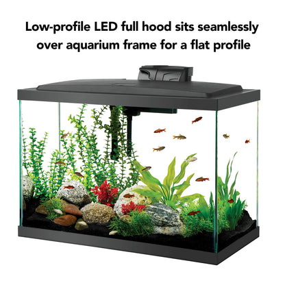 "Kickstart Your Aquatic Adventure with the Aqueon 20 High Aquarium Starter Kit & Stunning LED Lights!"