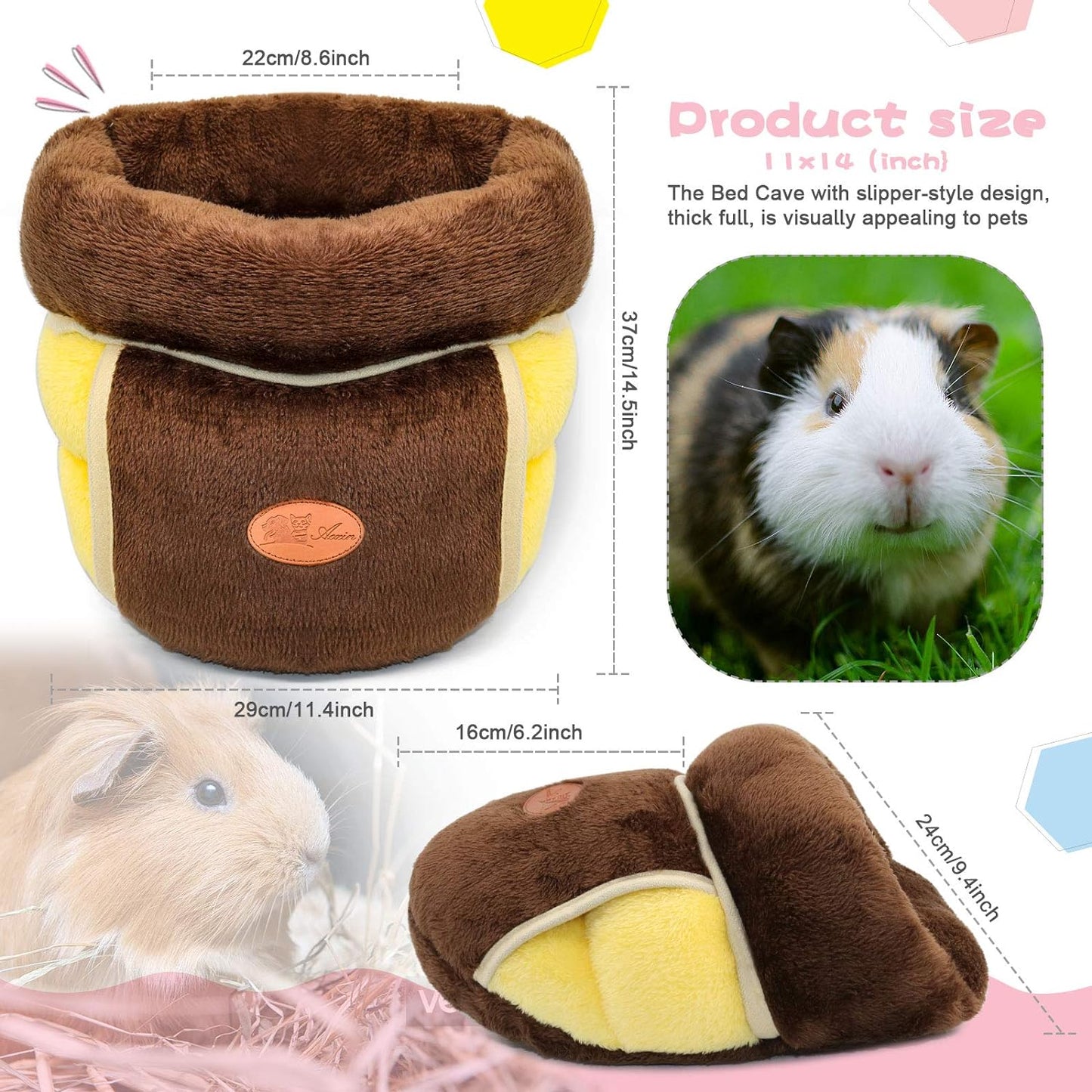 "🐹💕 Snuggle Time! Discover the YUEPET Cozy Cave Bed for your furry friends! Perfect for guinea pigs, squirrels, and more! 🏡✨ #SmallAnimalLove #CozyCave"