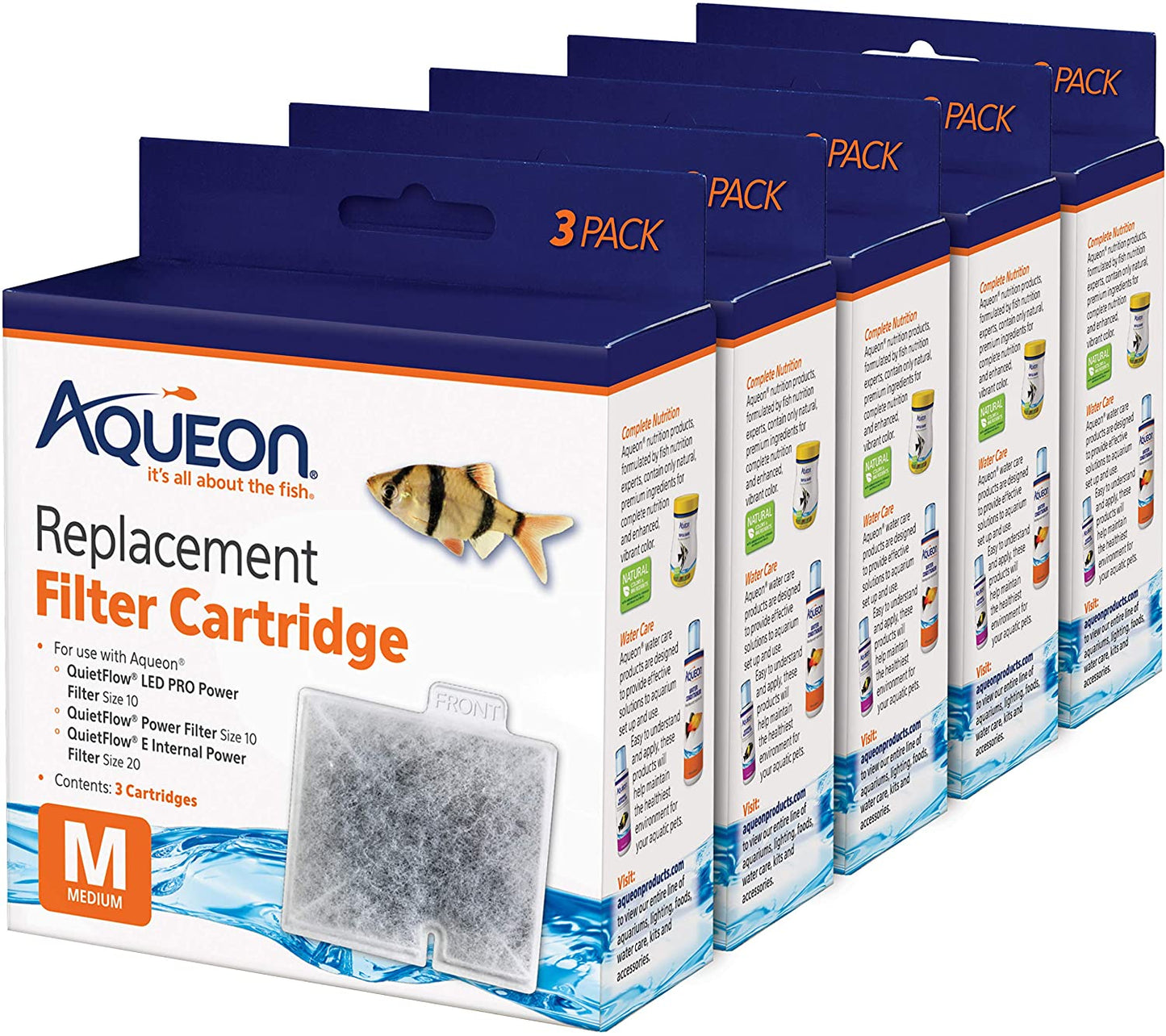 "Keep Your Aquarium Sparkling Clean! 🐠💧 Grab Our 15-Pack Medium Replacement Filter Cartridges for Aqueon Fish Tanks!"