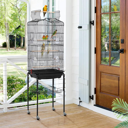 🌟🦜 Elevate Your Feathered Friends' Lifestyle! Check out the Yaheetech 64-Inch Open Top Bird Cage with Rolling Stand - Perfect for Parrots, Lovebirds, Finches & More! 🐦✨ #BirdLovers #PetCage #HappyBirds