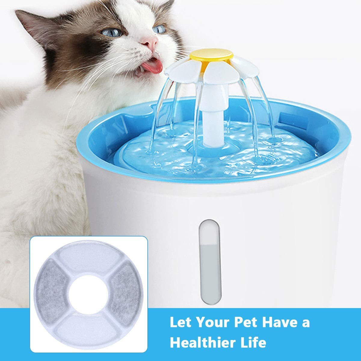 "Keep Your Furry Friends Hydrated! 💧✨ 8-16 Pack Cat Water Fountain Filters - Perfect for 81Oz Pet Water Fountains! 🐾 #PetCare #Hydration"