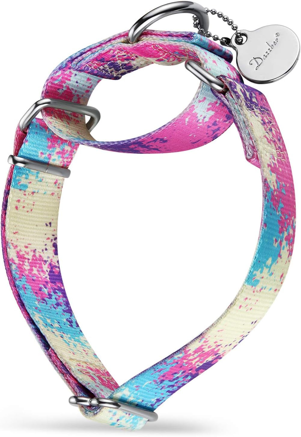 🎨✨ Stylish & Comfy Martingale Dog Collar! 🌈🐾 Perfect for Medium & Large Pups - Soft, No Pull Design with a Gorgeous Blue White Plaid Oil Painting Pattern! 🐶💙 #DogFashion #PetStyle