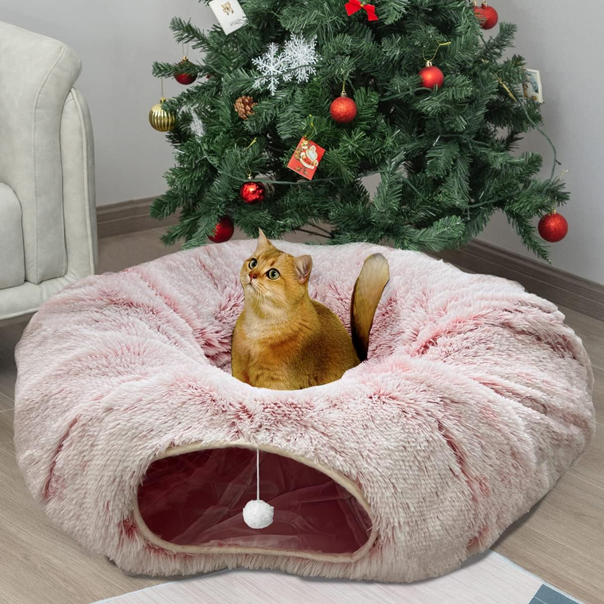 🐾🎉 Ultimate Fun for Your Furry Friends! 🌙 Introducing the AUOON Cat Tunnel Bed - a cozy playground with a central mat! Perfect for kittens, puppies, rabbits, and more! 🐱🐶💙 #PetPlaytime #CatLovers #HappyPets