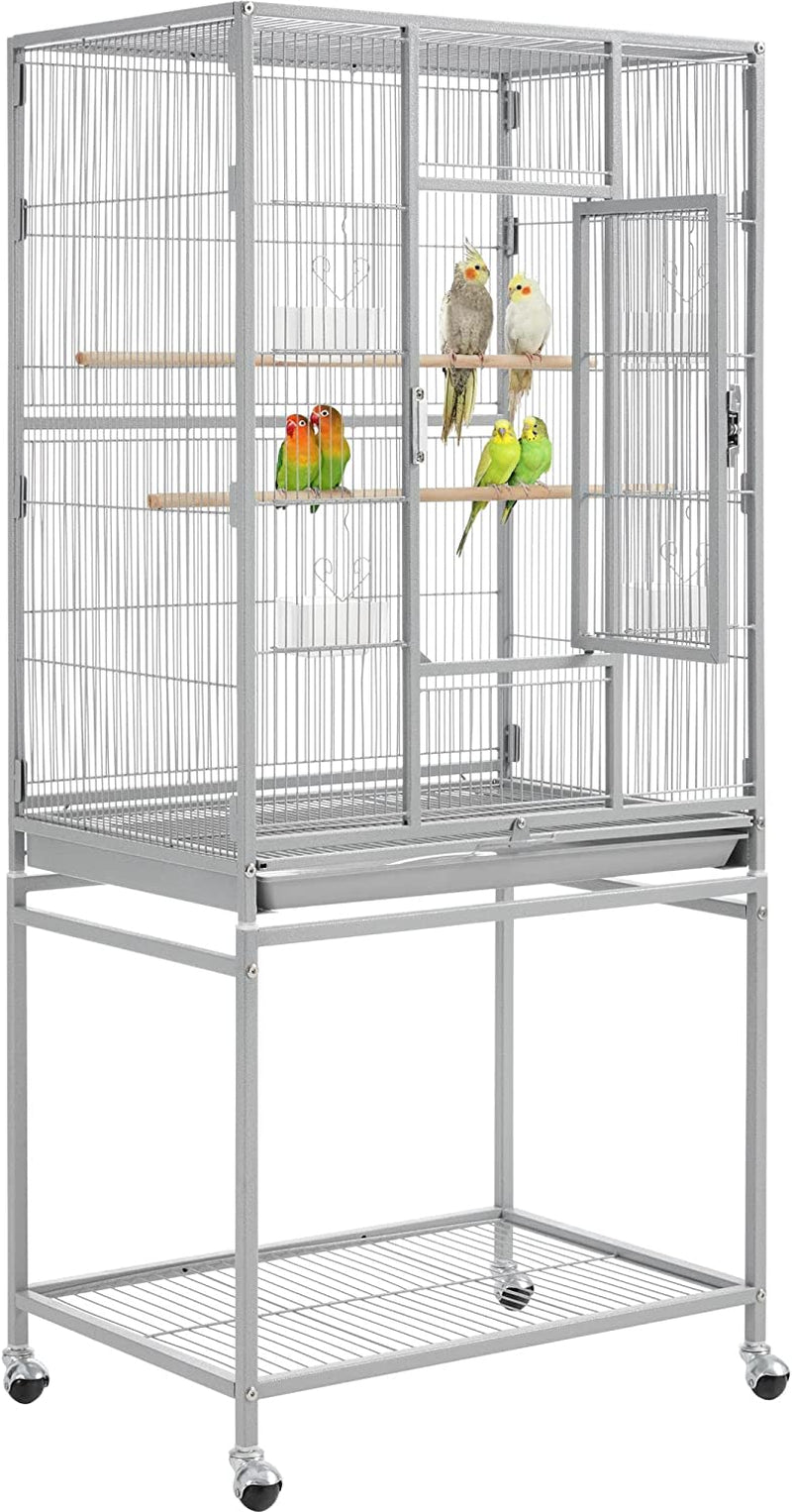 "🏰✨ Elevate Your Feathered Friends' Home! Check out the Yaheetech 54-Inch Wrought Iron Bird Cage - Perfect for Parrots, Parakeets & More! 🦜💚 #BirdCage #PetLovers"